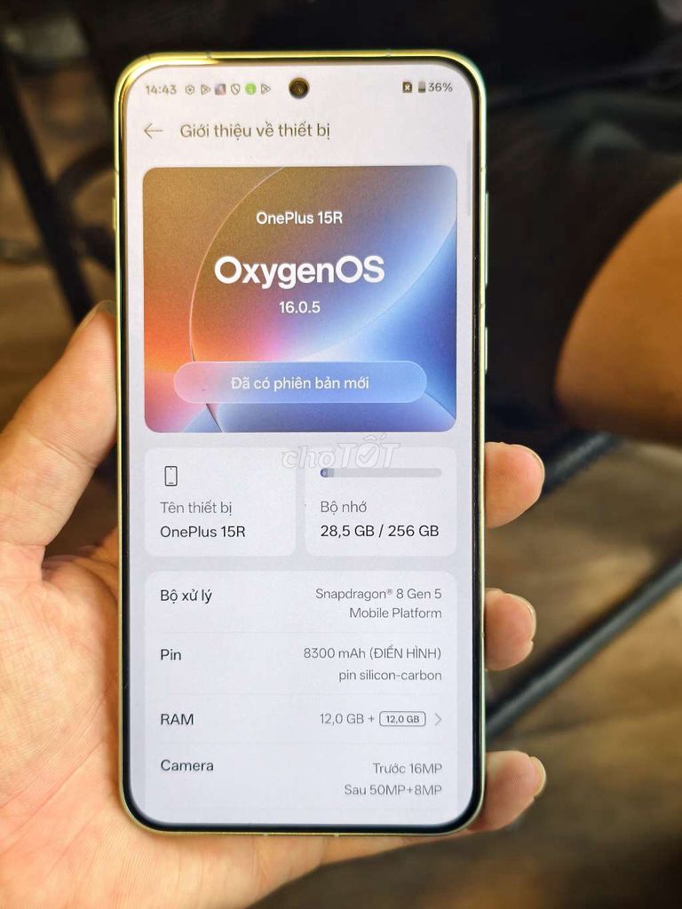 OnePlus 15R 256GB Xanh lá. Mua bán Điện thoại tại Quận Thanh Xuân Hà Nội được đăng bởi KING STORE hình 1
