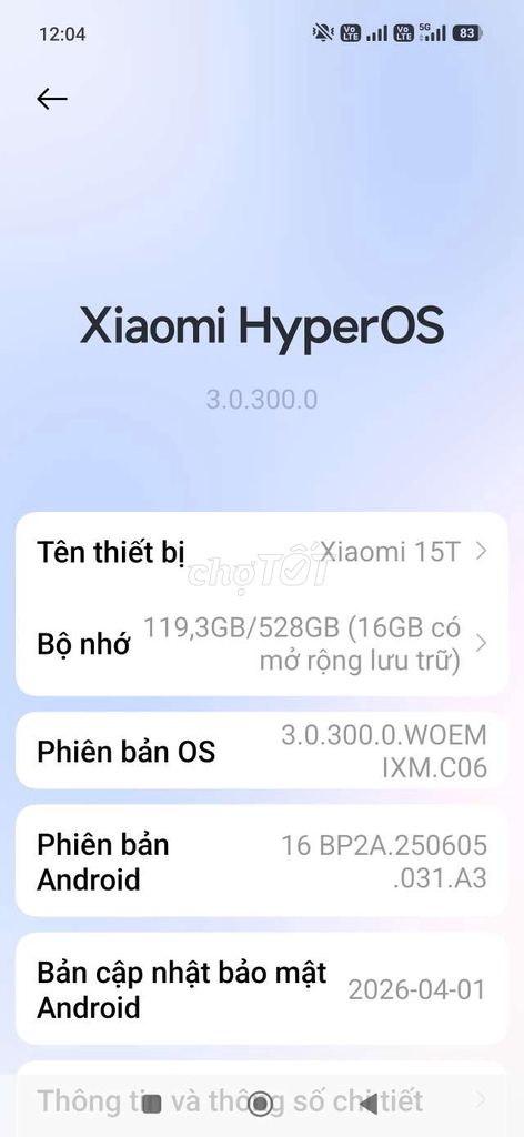 Xiaomi 15T 512GB Vàng 99% mới. Mua bán Điện thoại tại Thành phố Thủ Đức Tp Hồ Chí Minh được đăng bởi ku ken hình 1