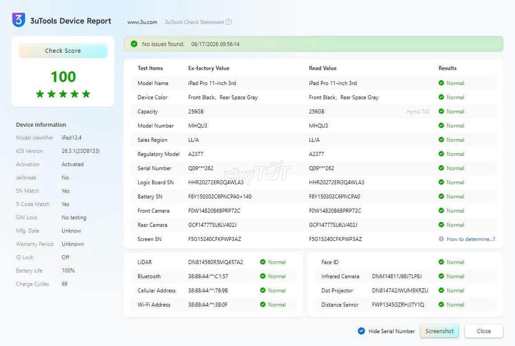 Apple iPad Pro M1 Wifi Xám 256GB. Mua bán Máy tính bảng tại Quận Bình Tân Tp Hồ Chí Minh được đăng bởi Hội Đồ Điện Tử hình 1