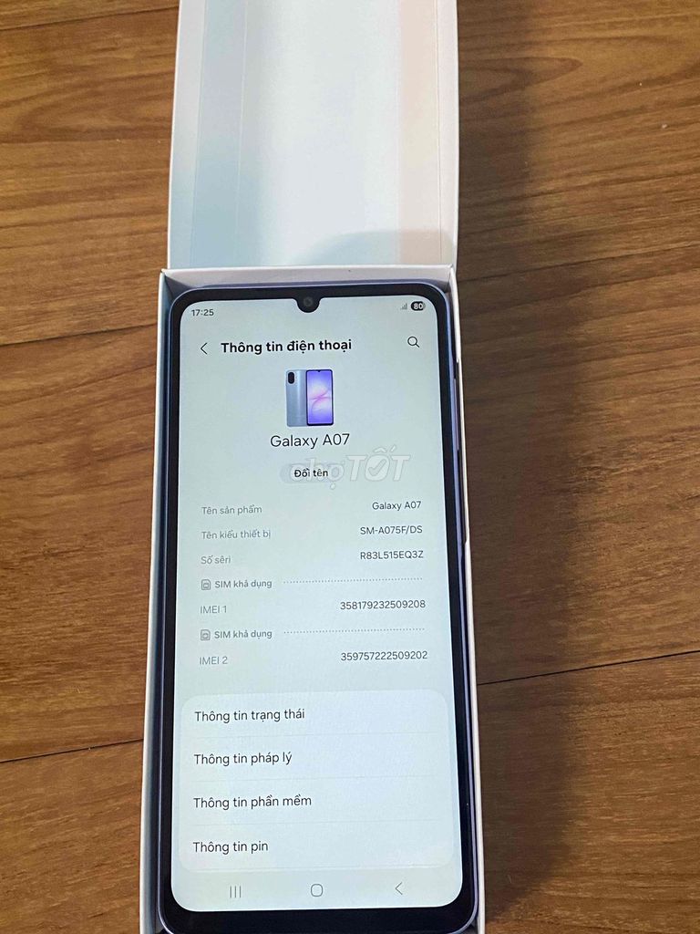Samsung Galaxy A07S 64GB Tím 4GB. Mua bán Điện thoại tại Quận Thanh Xuân Hà Nội được đăng bởi Minh Ngọc hình 1