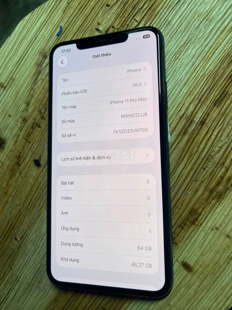 Apple iPhone 11 Pro Max 64GB Xám Nhâm nhẹ. Mua bán Điện thoại tại Quận 5 Tp Hồ Chí Minh được đăng bởi Hội Đồ Điện Tử hình 1