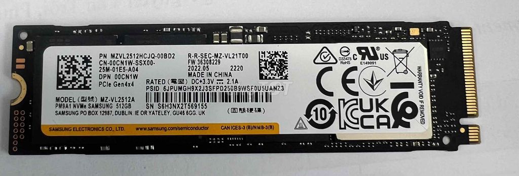 Ổ cứng SSD Samsung MZ-VL2512 512GB. Mua bán Linh kiện (RAM, Card...) tại Huyện Bình Chánh Tp Hồ Chí Minh được đăng bởi Tu hình 1