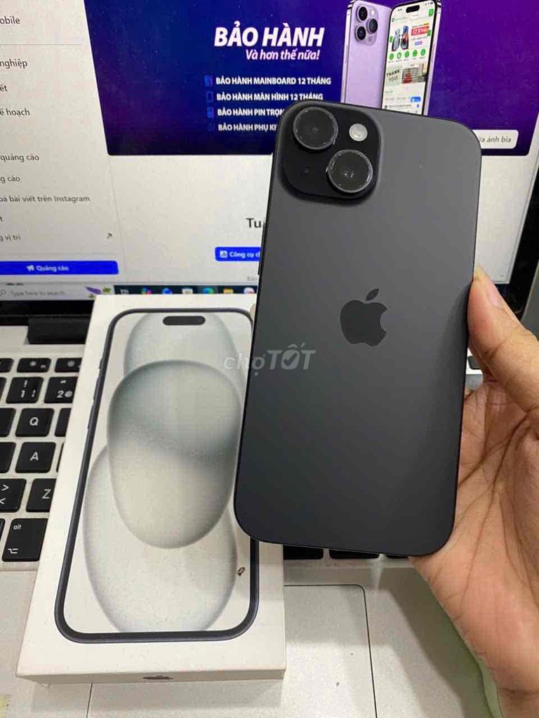 Iphone 15 128G Đen J/A  Pin 94% sạc 258 lần. Mua bán Điện thoại tại Quận 3 Tp Hồ Chí Minh được đăng bởi Tuấn Nguyễn hình 1
