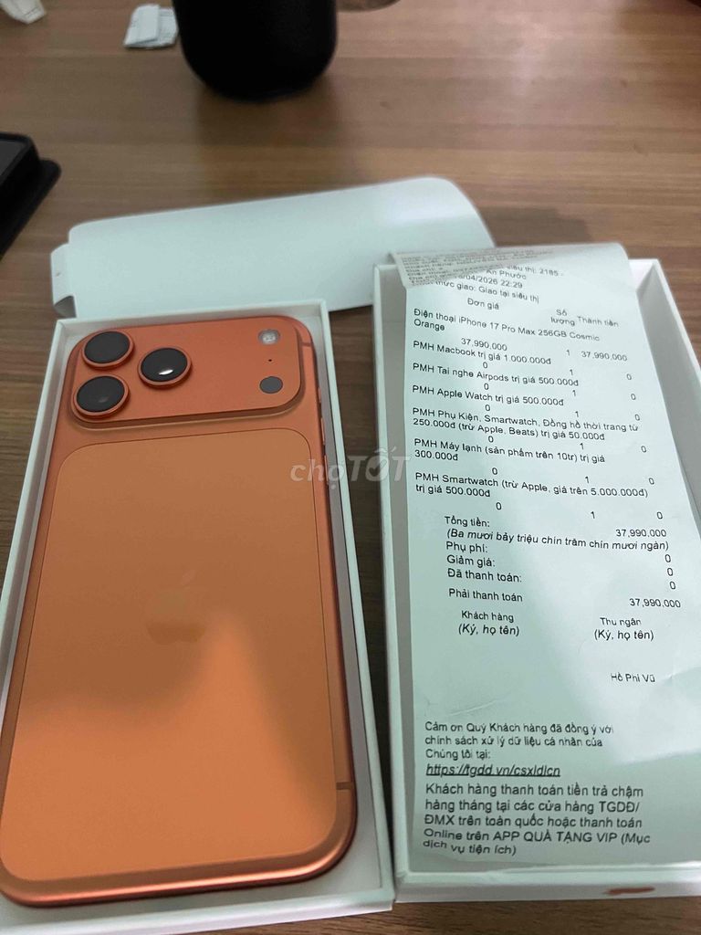 iPhone 17 Pro Max 256GB Cam. Mua bán Điện thoại tại Huyện Long Thành Đồng Nai được đăng bởi Thiện hình 1