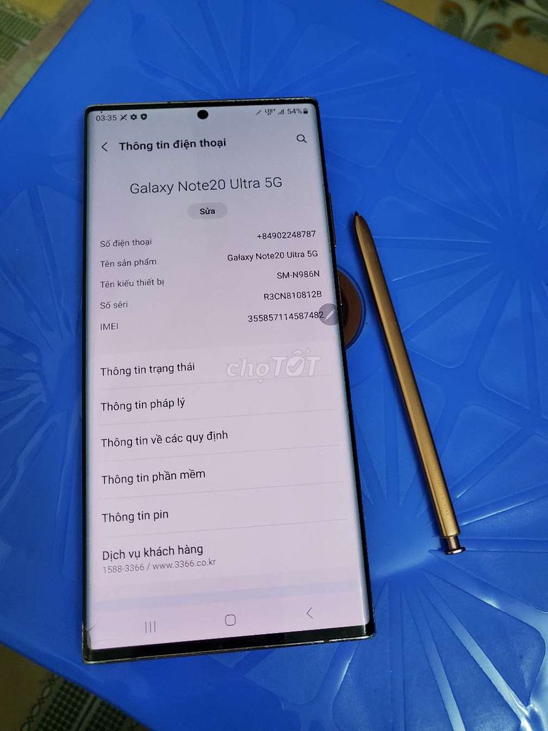 Samsung Galaxy Note20 Ultra 5G 256GB 1sim. Mua bán Điện thoại tại Quận Tây Hồ Hà Nội được đăng bởi thắng hình 1