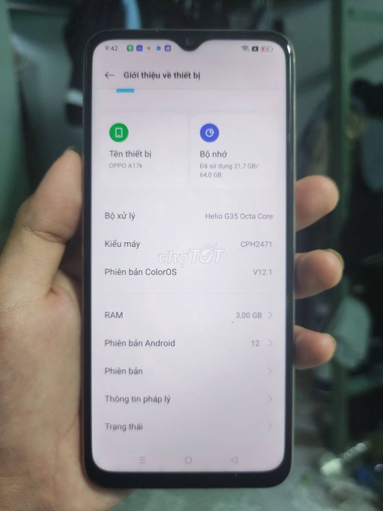 OPPO A17k 3GB/64GB Vàng Hơi xước. Mua bán Điện thoại tại Thành phố Thủ Đức Tp Hồ Chí Minh được đăng bởi Hội Đồ Điện Tử hình 1