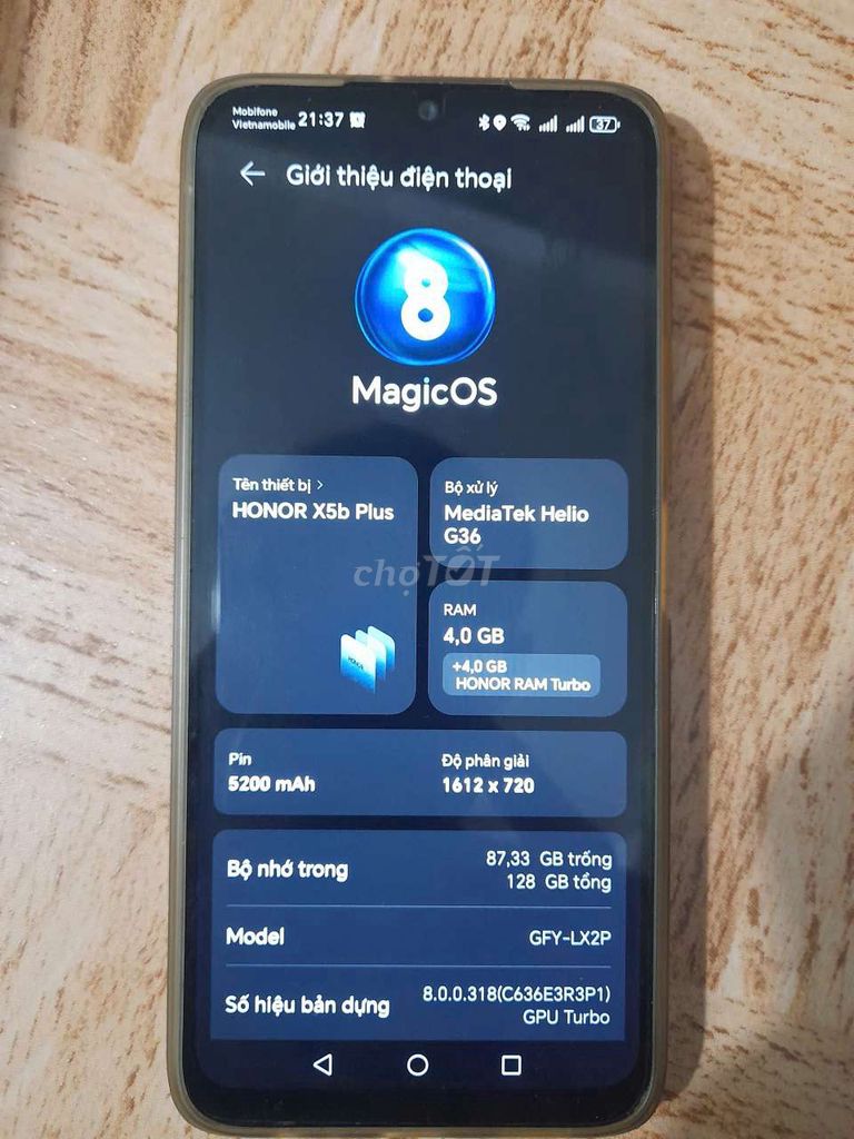 Honor X5b Plus 128GB. Mua bán Điện thoại tại Quận 5 Tp Hồ Chí Minh được đăng bởi Chí Minh hình 1