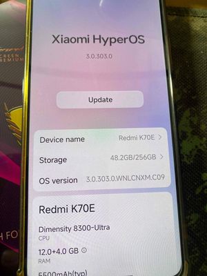 Xiaomi Redmi K70E 256GB Trắng