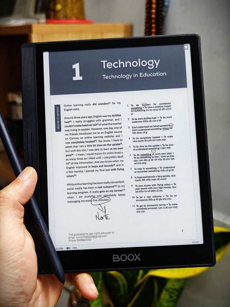 [NOTE 7.8] - Máy đọc sách Boox Nova 5 3G|32G, Used. Mua bán Máy tính bảng tại Thành phố Thủ Đức Tp Hồ Chí Minh được đăng bởi BaoBinKindle hình 1