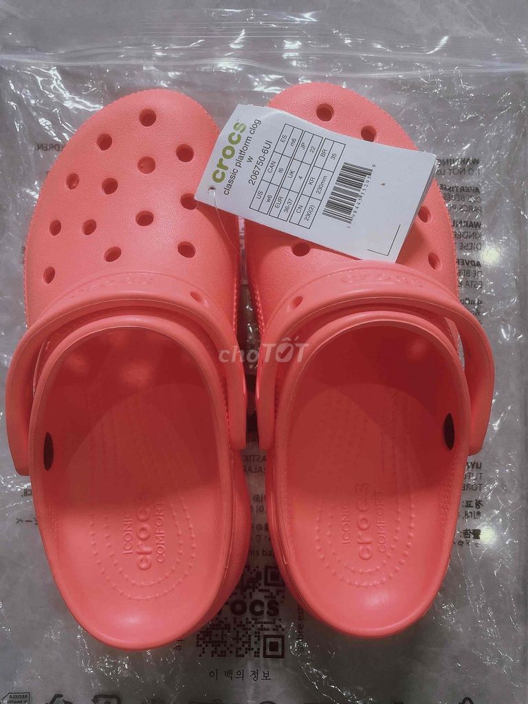 Giày dép Crocs Classic Platform Clog Nữ W6. Mua bán Giày dép tại Thành phố Buôn Ma Thuột Đắk Lắk được đăng bởi ngọc bảo hình 1