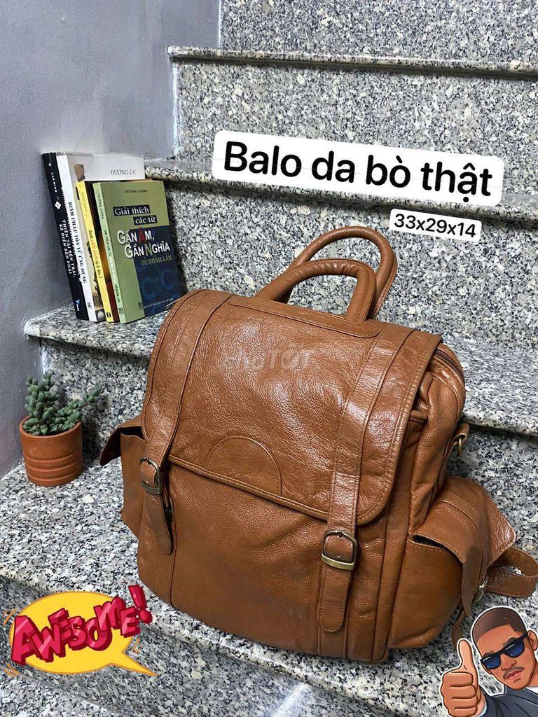 Balo da thật, vừa túi, vừa balo