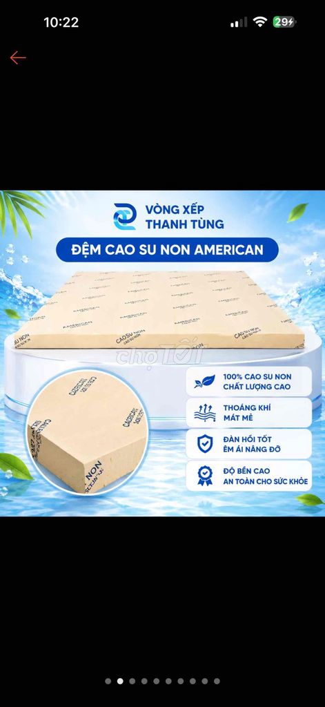 Đệm Vòng Xếp Thanh Tùng American Cao su non 1m2x2m. Mua bán Giường, chăn ga gối nệm tại Quận Đống Đa Hà Nội được đăng bởi Tên chưa cung cấp hình 1