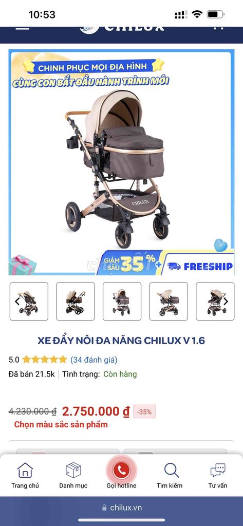 Xe nôi chillux cho bé đa chức năng. Mua bán Mẹ và bé tại Thành phố Hội An Quảng Nam được đăng bởi Thanh Lý Mẹ Bé Chính Hãng hình 1