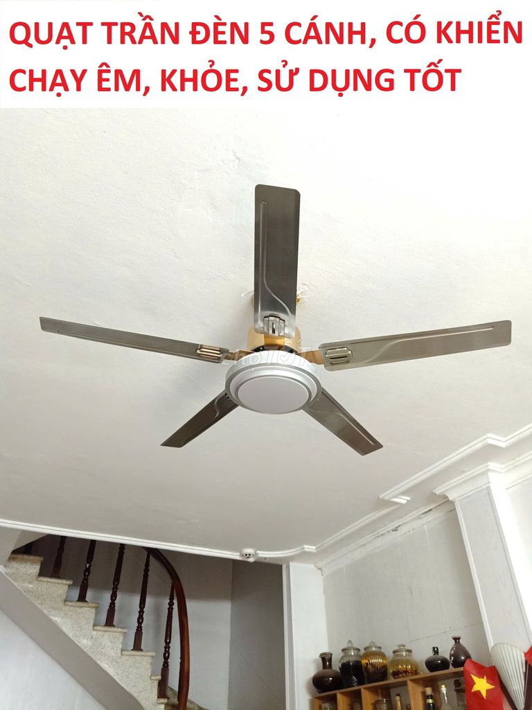 Quạt trần đèn 5 cánh điều khiển từ xa. Mua bán Quạt tại Quận Hoàng Mai Hà Nội được đăng bởi phương hình 1