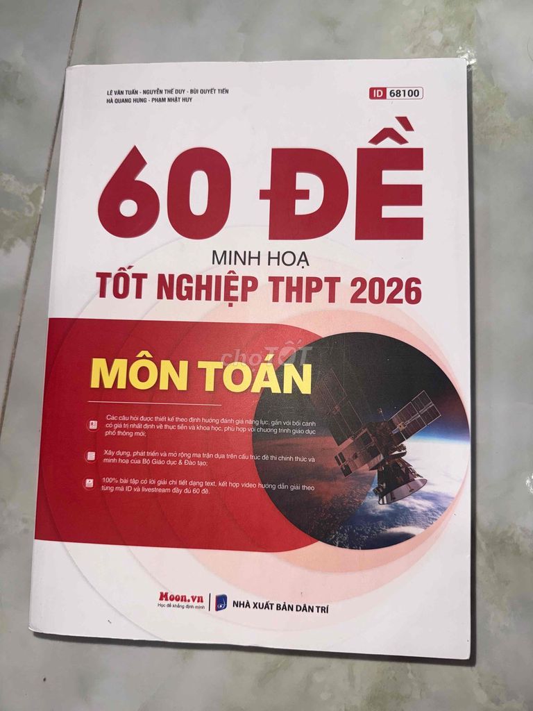 Sách 60 Đề Minh Họa Tốt Nghiệp THPT 2026 Toán. Mua bán Sách tại Quận Cẩm Lệ Đà Nẵng được đăng bởi Nguyễn Nhi hình 1