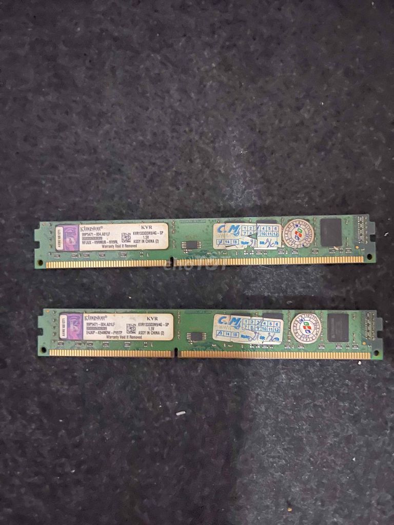 RAM Kingston 4GB 2 thanh. Mua bán Linh kiện (RAM, Card...) tại Quận Tân Phú Tp Hồ Chí Minh được đăng bởi Vinh Trần hình 1