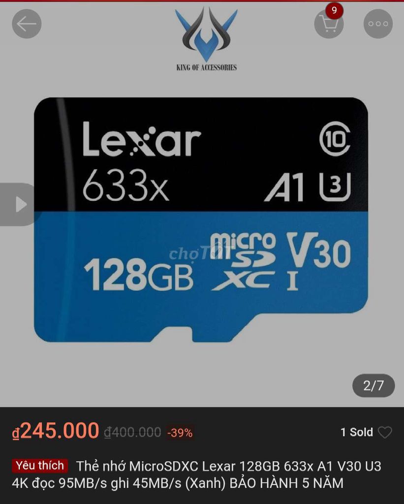 Thẻ nhớ Lexar 128GB