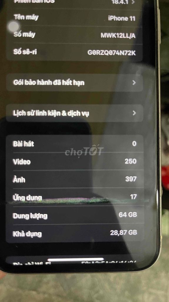 Apple iPhone 11 64GB Trắng Đã sử dụng. Mua bán Điện thoại tại Quận Tân Phú Tp Hồ Chí Minh được đăng bởi đạt nhỏ hình 1