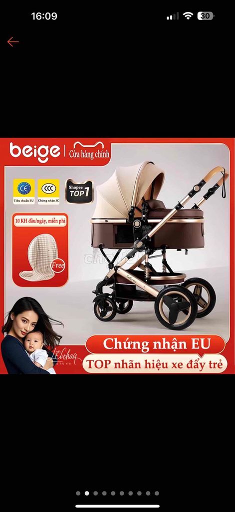 Xe đẩy em bé gấp gọn nhiều tư thế thanh lý. Mua bán Mẹ và bé tại Thành phố Biên Hòa Đồng Nai được đăng bởi trần thị huyền hình 1