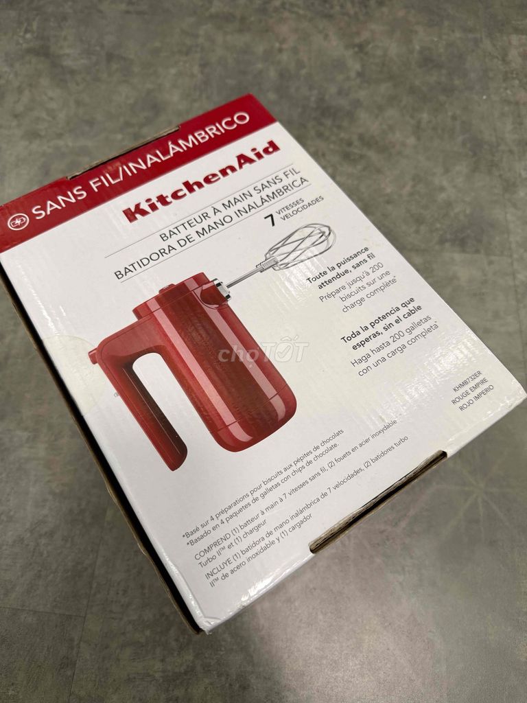 Máy đánh trứng KitchenAid Đỏ 7 tốc độ không dây. Mua bán Bếp, lò, đồ điện nhà bếp tại Quận Bình Thạnh Tp Hồ Chí Minh được đăng bởi Ha Anh hình 1