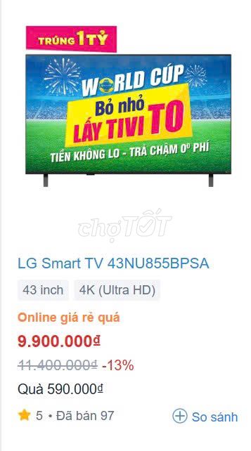 Bán Tivi Nguyên Seal, LG AI 4K 43 inch, mẫu 2026. Mua bán Tivi, Âm thanh tại Quận Tân Bình Tp Hồ Chí Minh được đăng bởi Nguyen Dung hình 1