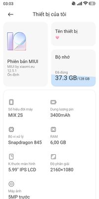 Xiaomi Mi Mix 2s zin nguyên bản. Mua bán Điện thoại tại Huyện Nhơn Trạch Đồng Nai được đăng bởi ahihi