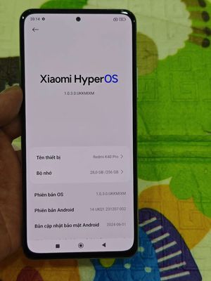 Xiaomi Redmi K40 Pro 12/256GB Trắng, QT