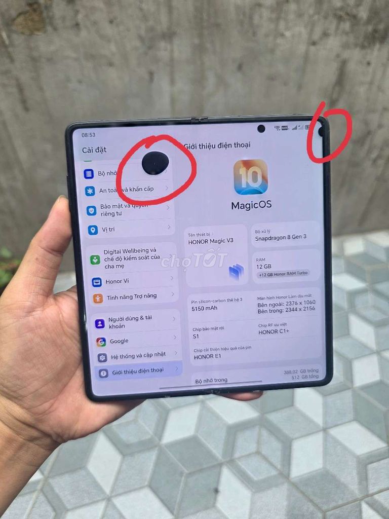 Honor Magic V3 12G/512G quốc tế. Đốm màn trong. Mua bán Điện thoại tại Quận 12 Tp Hồ Chí Minh được đăng bởi Cầm Đồ Thanh Lý hình 1