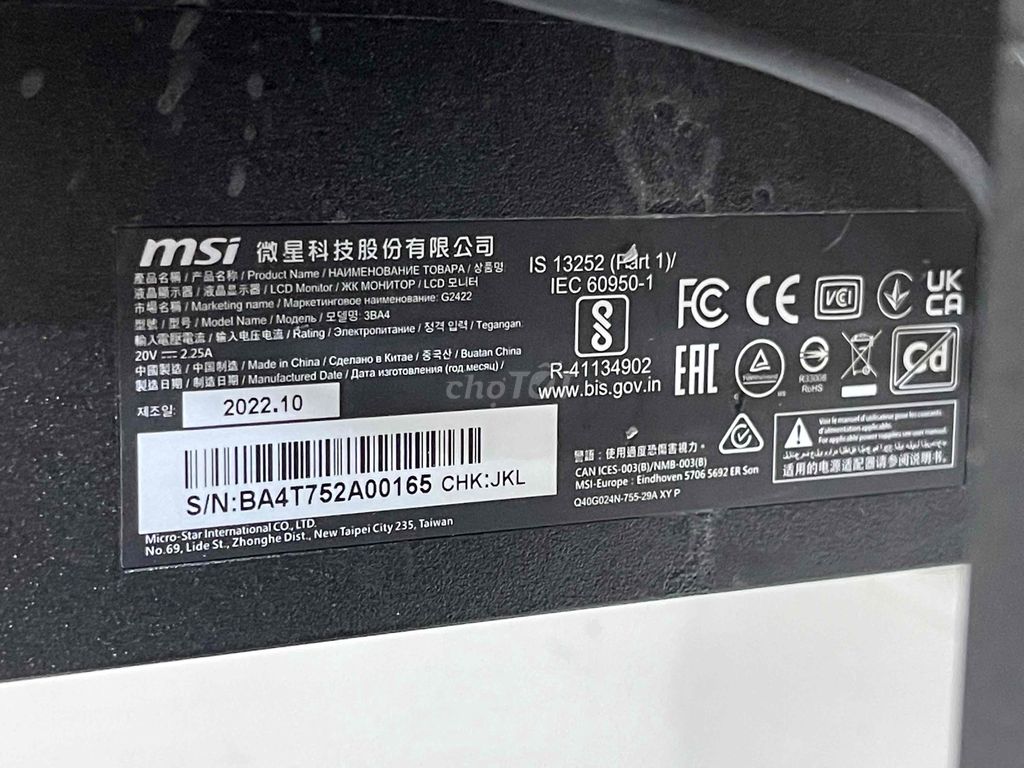 bán màn Màn Hình Gaming MSI Optix G2422 (24''/FHD/