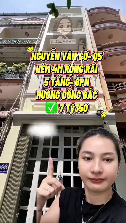 Bán Nhà Phố 5 Tầng, 6PN Quận 5 - 7.35 Tỷ