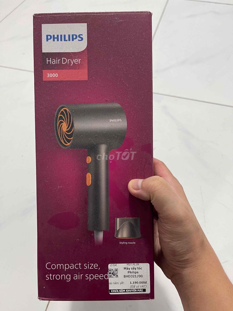 Máy sấy tóc Philips BHD321/00 Đen 1600W Mới 100%. Mua bán Nội thất, đồ gia dụng khác tại Thành phố Biên Hòa Đồng Nai được đăng bởi nguyễn châu anh hiền hình 1