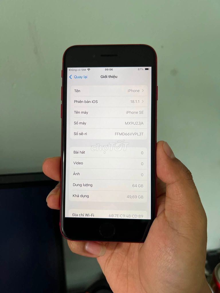 Apple iPhone SE 2020 64GB Đỏ 85%. Mua bán Điện thoại tại Quận 12 Tp Hồ Chí Minh được đăng bởi Hội Đồ Điện Tử hình 1