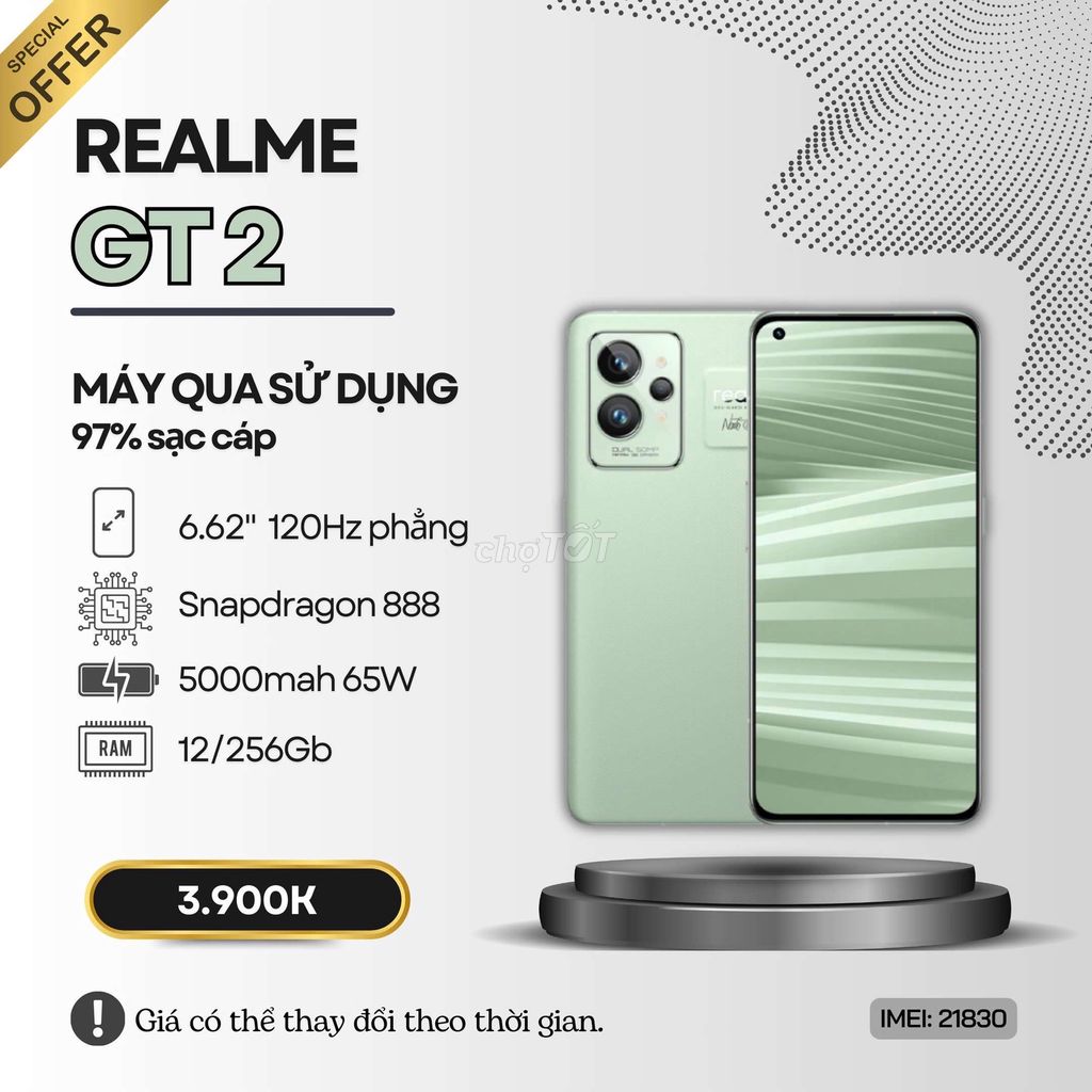 ⭐REALME GT 2 XANH 12+256