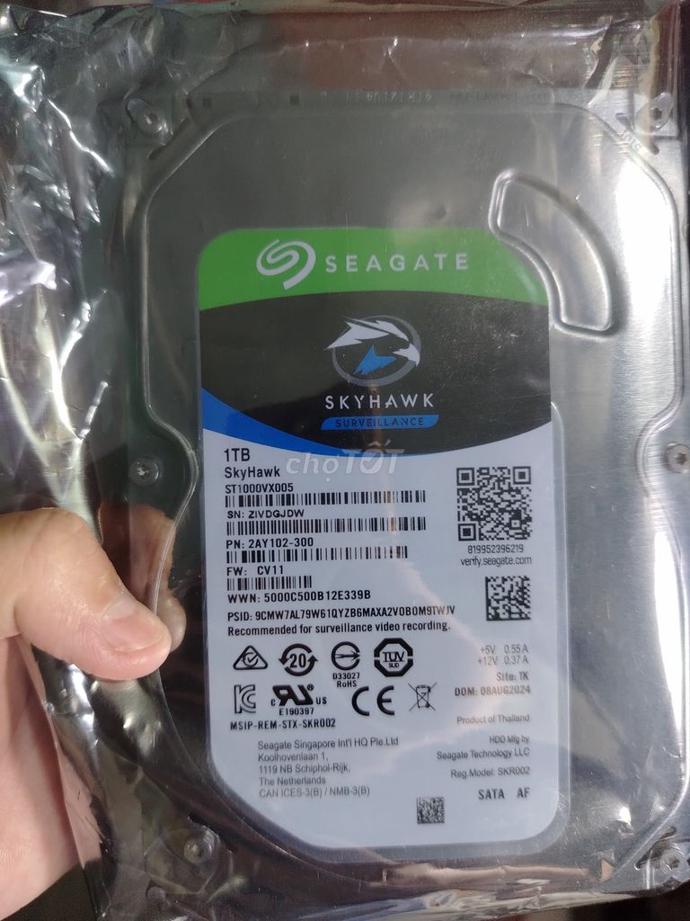 Ổ cứng Seagate SkyHawk ST1000VX005. Mua bán Linh kiện (RAM, Card...) tại Thành phố Vũng Tàu Bà Rịa - Vũng Tàu được đăng bởi Nguyễn Ánh hình 1