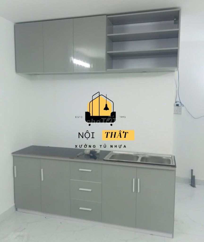 Tủ bếp Nhựa Đài Loan Xám 80cm. Mua bán Tủ, kệ gia đình tại Huyện Trảng Bàng Tây Ninh được đăng bởi Cửa Hàng Nội Thất hình 1