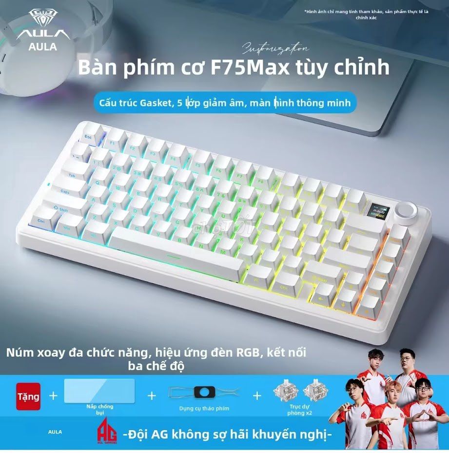 Bàn phím cơ Aula F75 MAX Trắng. Mua bán Phụ kiện (Màn hình, Chuột...) tại Huyện Thủ Thừa Long An được đăng bởi Nguyễn Hữu Vinh hình 1