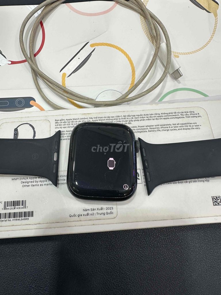 apple watch sr 8 44mm fullbox pin 98%