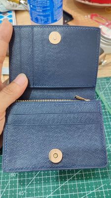Ví đựng thẻ gập đôi da bê taiga ý. Mua bán Túi xách tại Quận Liên Chiểu Đà Nẵng được đăng bởi Bão Craft Leather