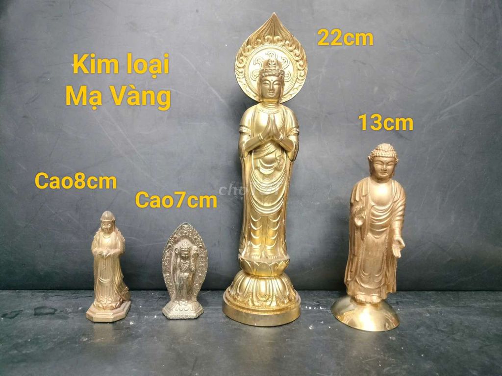 4 Pho Tượng kim loại mạ vàng Nhật Bản