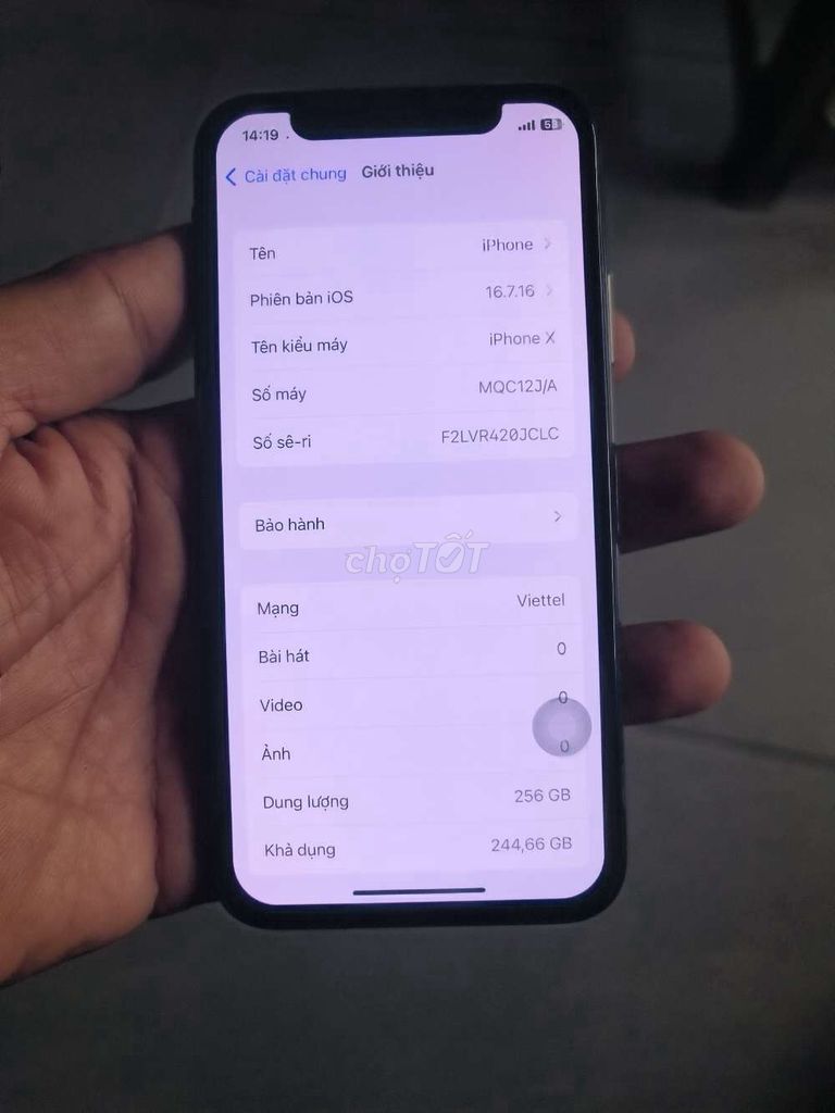 Apple iPhone X 256GB Đen. Mua bán Điện thoại tại Quận Hai Bà Trưng Hà Nội được đăng bởi Quang Minh hình 1