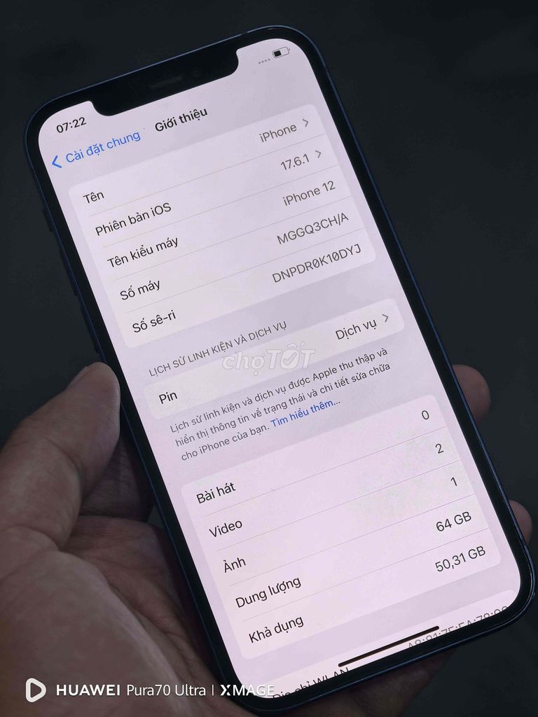 Apple iPhone 12 Xanh 2 sim vật lý. Mua bán Điện thoại tại Quận Cẩm Lệ Đà Nẵng được đăng bởi Thựn Nè hình 1
