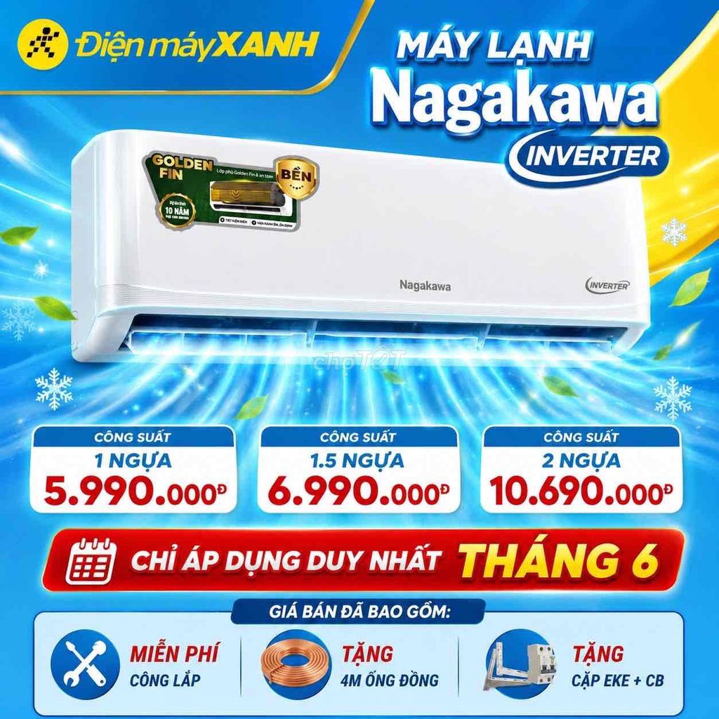 Điều hòa Nagakawa 1 HP Inverter. Mua bán Máy lạnh, điều hoà tại Quận Liên Chiểu Đà Nẵng được đăng bởi ĐIỆN MÁY XANH HOÀ KHÁNH BẮC hình 1