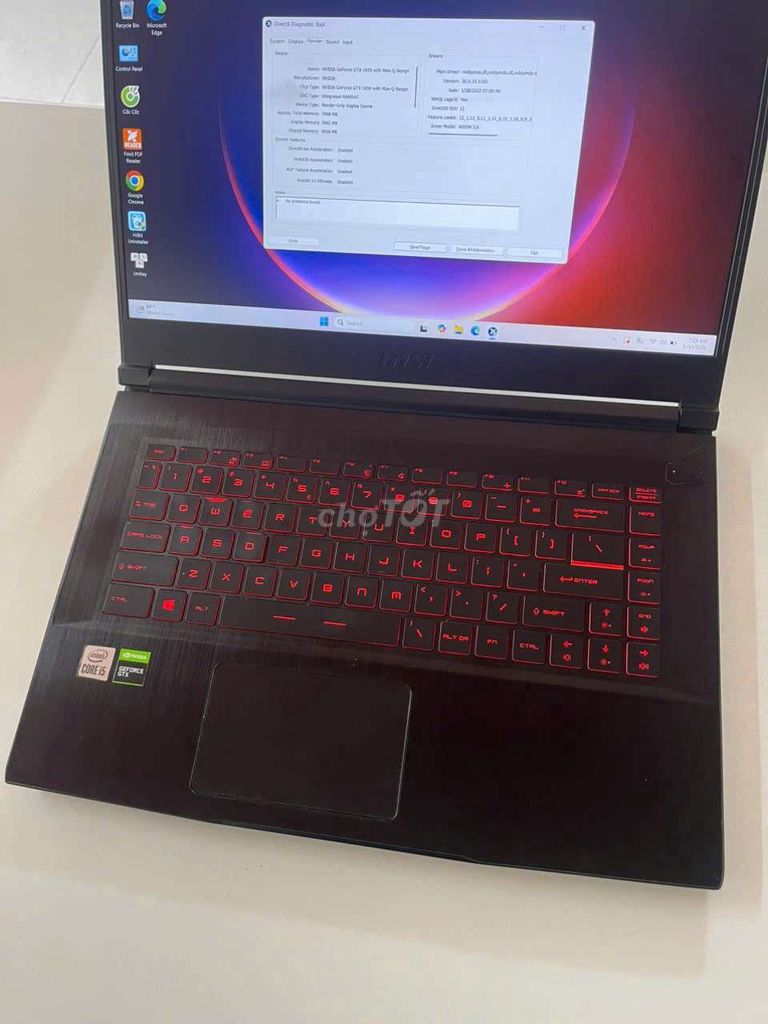 MSI GF63 Thin 10SC i5 8GB/512GB. Mua bán Laptop tại Thành phố Nha Trang Khánh Hòa được đăng bởi le cuong  hình 1