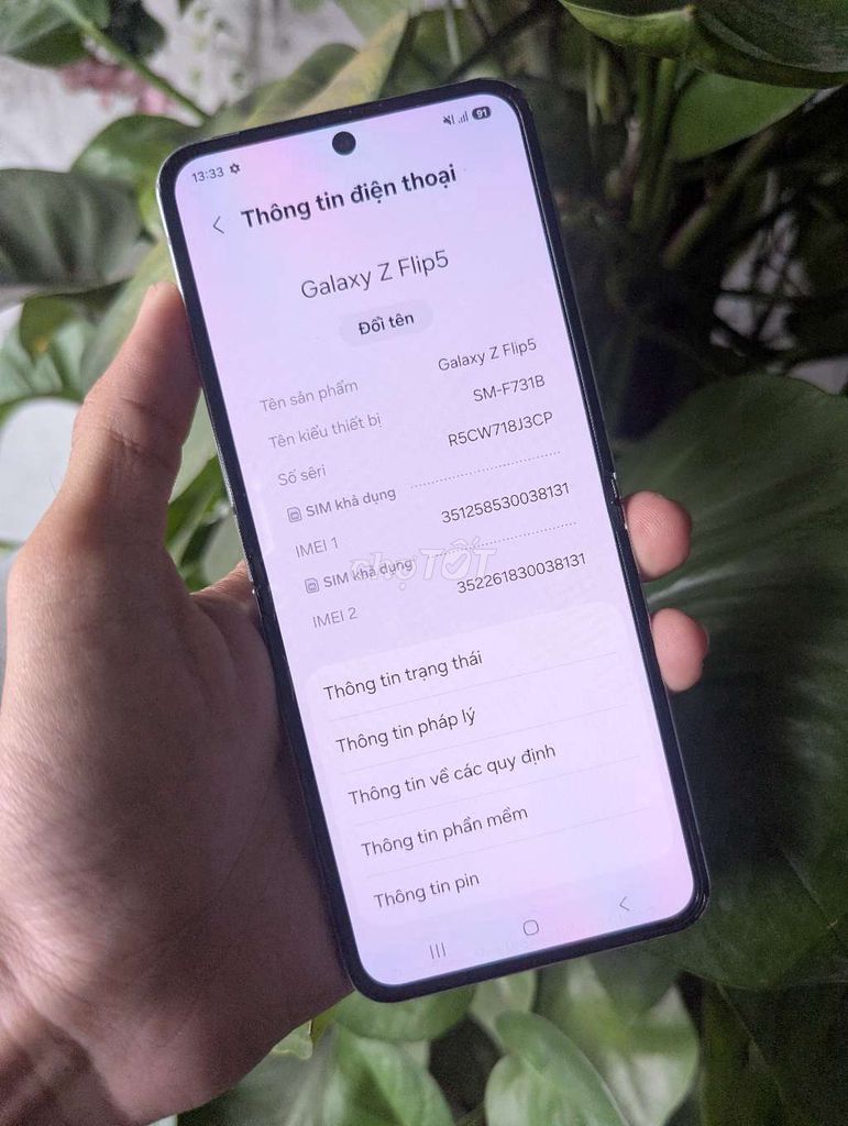 Samsung Galaxy Z Flip5 256GB Xám. Mua bán Điện thoại tại Quận Ninh Kiều Cần Thơ được đăng bởi phước sang hình 1