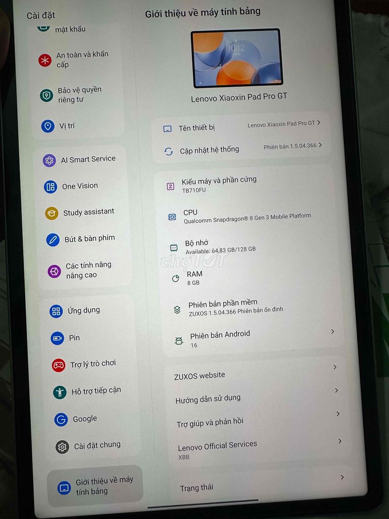 Lenovo Xiaoxin Pad Pro GT 11 inch 8GB/128GB. Mua bán Máy tính bảng tại Quận Bình Tân Tp Hồ Chí Minh được đăng bởi Nguyễn Bi  hình 1