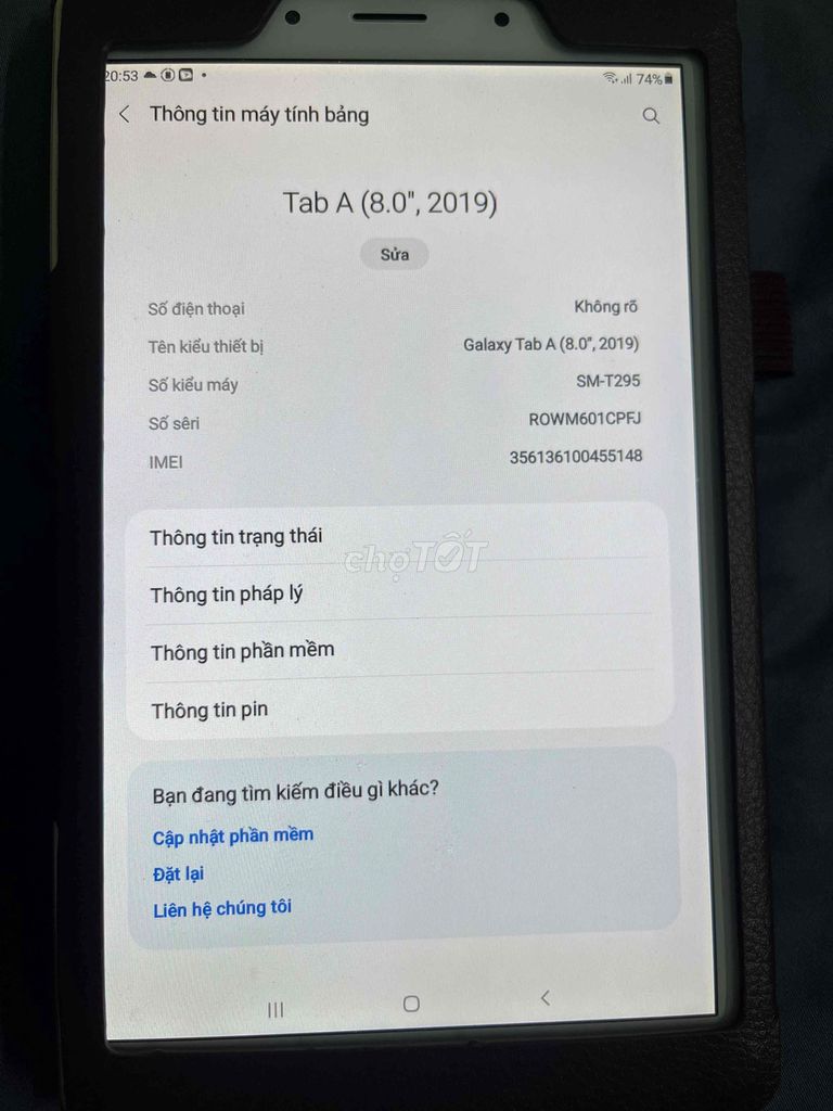 Samsung Galaxy Tab A 8.0 2GB/32GB Trắng. Mua bán Máy tính bảng tại Quận Bình Tân Tp Hồ Chí Minh được đăng bởi Quốc Vjnh hình 1