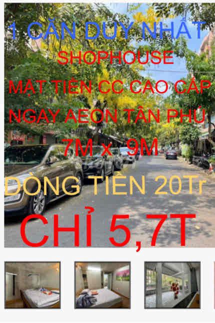 ♻️Shophouse mặt tiền Aeon TP Dtsd 90m2 chỉ hơn 5Tỷ