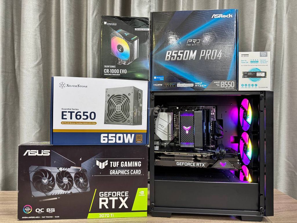 Dàn máy Ryzen 7 5800X, RTX 3070 Ti, 32GB, 512GB