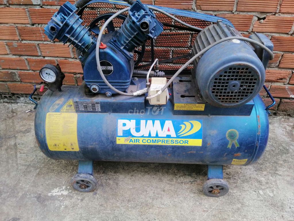 Máy nén khi PUMA 2HP 100L motor Teco