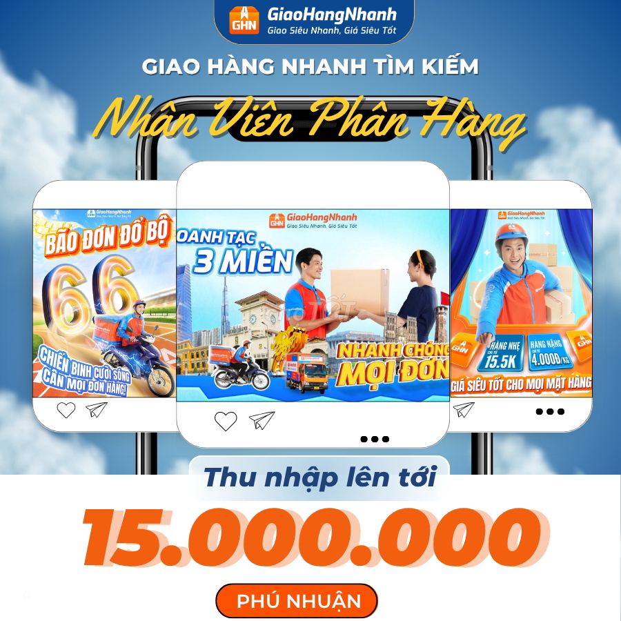 [PHÚ NHUẬN-BẾN TRE] TUYỂN DỤNG NHÂN VIÊN PHÂN HÀNG. Việc làm Nhân viên kho vận tại Thành phố Bến Tre Bến Tre được đăng bởi GIAO HÀNG NHANH  hình 1